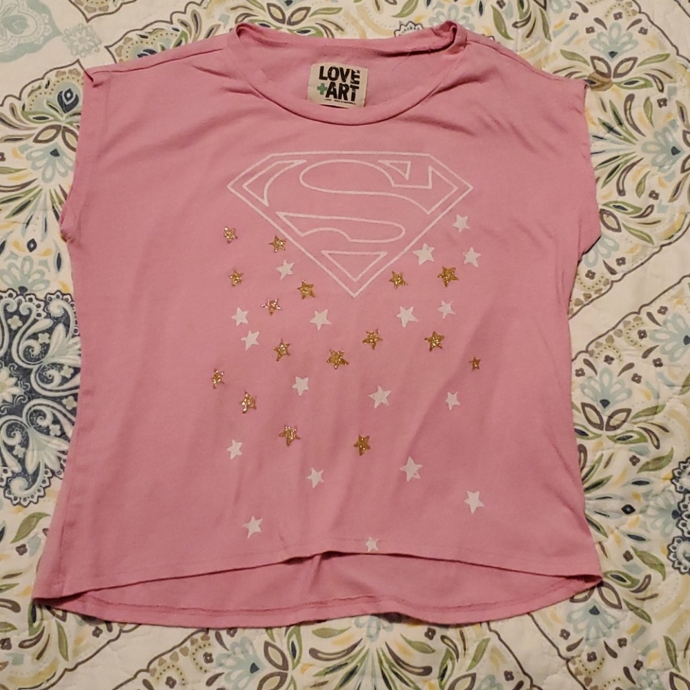 Supergirl pink tee